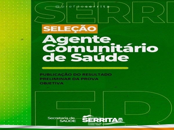 SELEÇAO AGENTES COMUNITARIOS DE SAÚDE - 